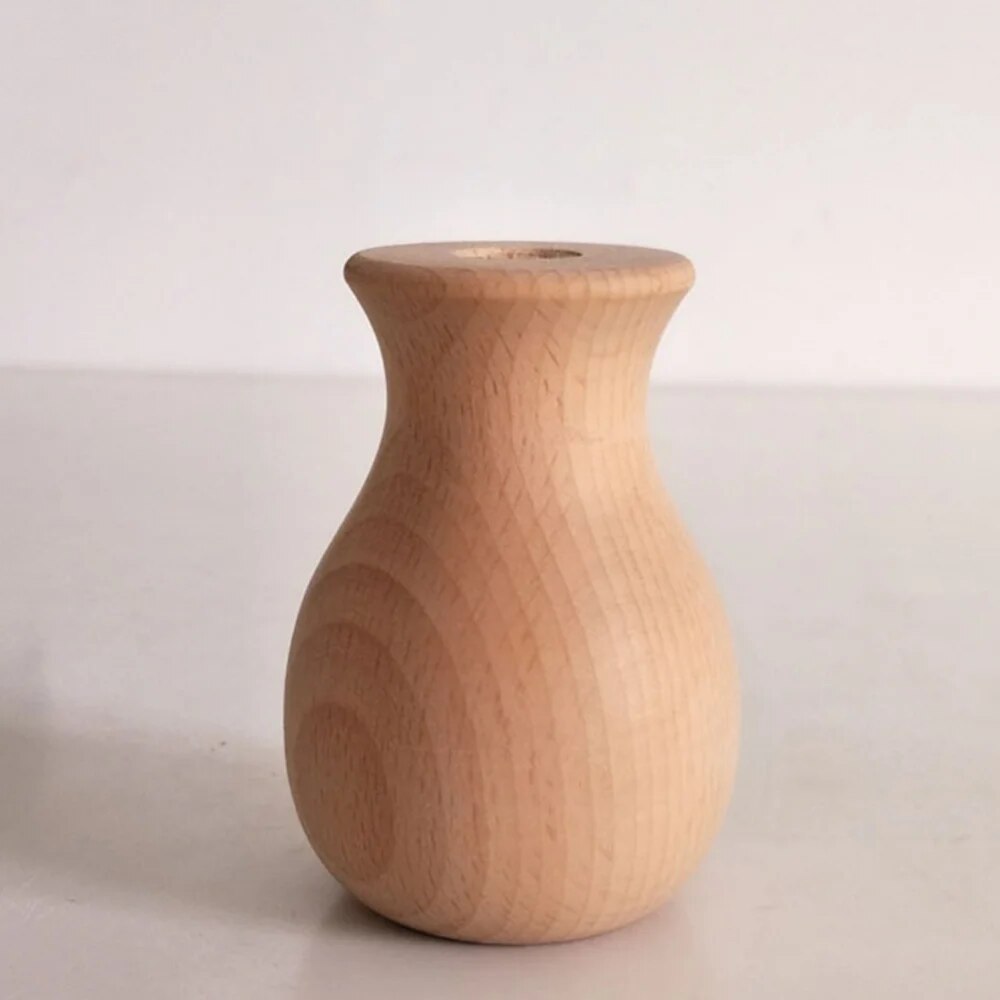 Natural Bamboo Wooden Vase