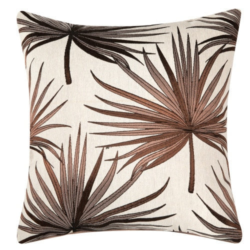 Plant Pattern Linen Pillow Case