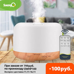 saengQ Electric Aroma Diffuser Air Humidifier 300ML 500ML 1000ML Ultrasonic Cool Mist Maker Fogger LED Essential Oil Diffuser